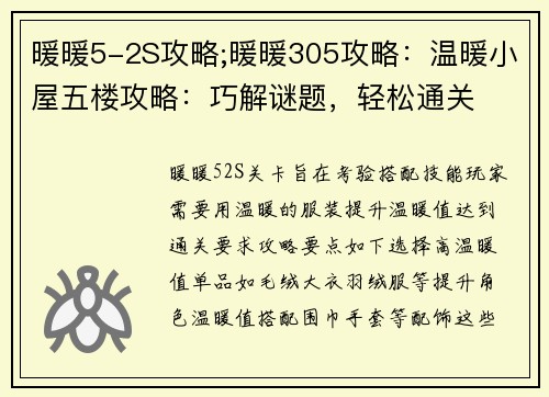 暖暖5-2S攻略;暖暖305攻略：温暖小屋五楼攻略：巧解谜题，轻松通关